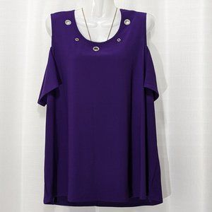 89th + Madison  with Embellishment Blouse Beautifull Size 2X Purple NWT